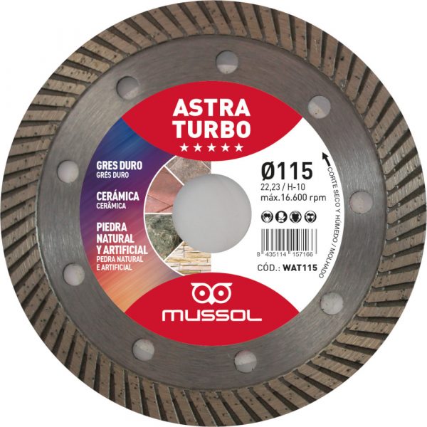 Disco de Diamante para Concreto General Obras Astra Turbo Mussol